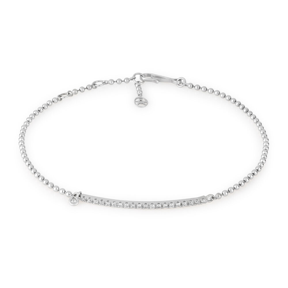 Fine Line 18ct White Gold Diamond Bracelet | Annoushka jewelley